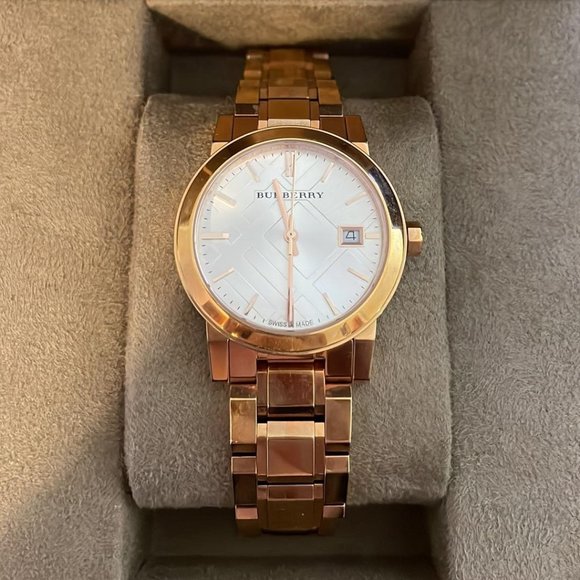 Burberry The City Quartz Watch Rose Gold - Picture 1 of 6
